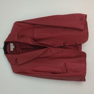 Preston & York Lambskin Red Leather Jacket